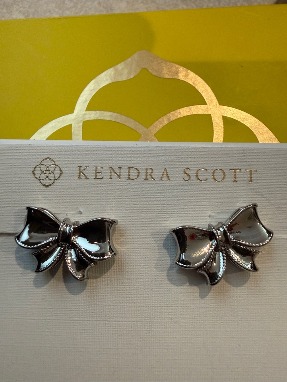 Kendra Scott Silver Bow Stud Earrings
